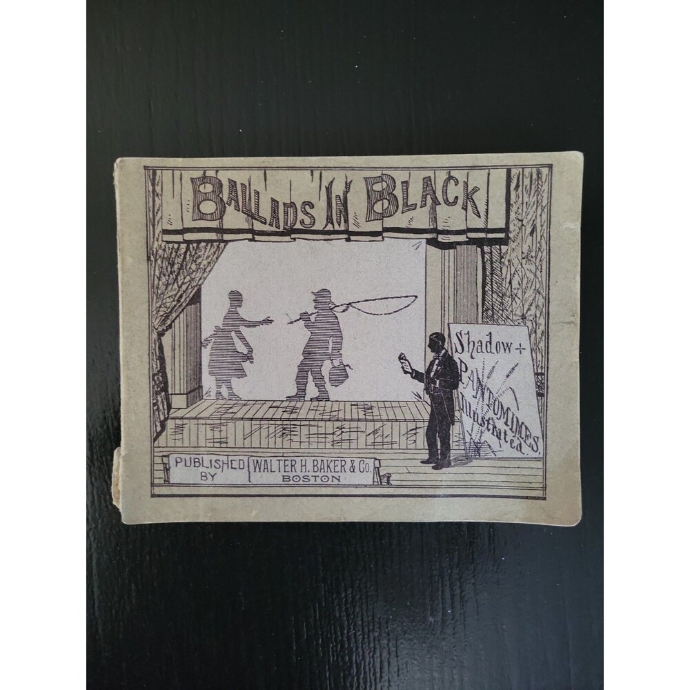 Antique Ballads In Black Shadow Pictures & Pantmimes Book 1881 Illustrated Art
